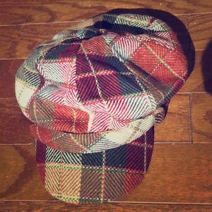 Plaid cap newsboy style unisex